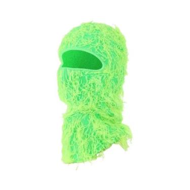 Imagem de Gorro De Malha Com Máscara De Esqui Camuflada Quente À Prova De Vento 