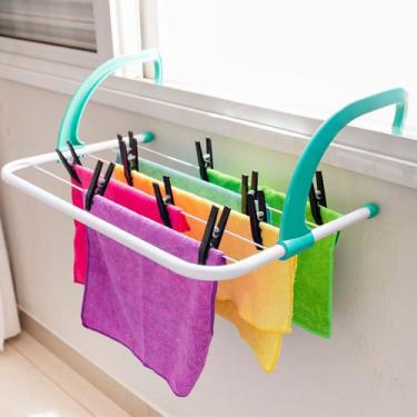 Imagem de Varal Portátil Aço Slick Ocupa Pouco Espaço Útil Secalux