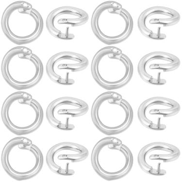 Imagem de Beebeecraft 1 caixa 30 peças de anéis de bloqueio 7,5 mm pequeno banhado a prata esterlina 925 redondo dividido anel de salto aberto O conector para fazer joias, pingentes, colares e pulseiras