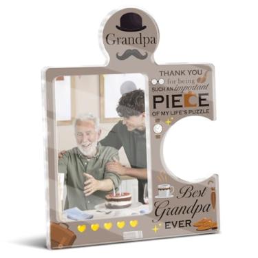 Imagem de Porta-retrato para vovô, presentes de netos, 10 x 15 cm, quebra-cabeça para avô, presentes de agradecimento para vovô, aniversário, Natal, Ação de Graças