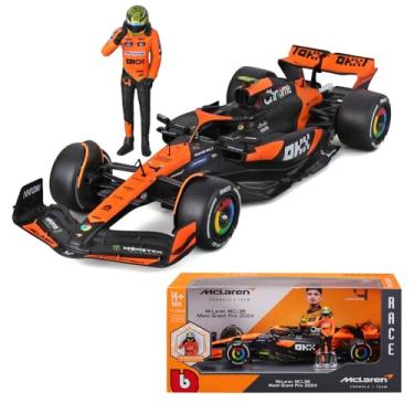 Imagem de Xiangtat 1/24 F1 MCL38 Miami Grand Prix 2024 4# Lando Norris 81# Oscar Piastri Alloy Car Die Cast Model Collection Gift (1/24 MCL38 Miami Doll #4)