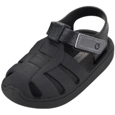 Imagem de Sandalia Infantil Menino Leveza Conforto Oslo Cartago Kids, Preto, Gra