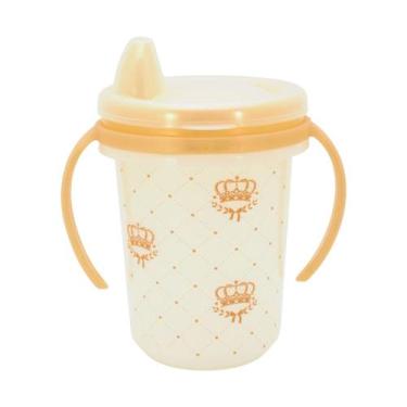 Imagem de Caneca Infantil  Bico Rígido 330 ML Original Plasútil, Coroa Dourada