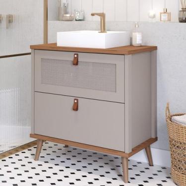 Imagem de Gabinete para Banheiro com Cuba Mily Espresso Móveis