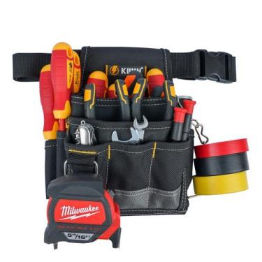 Imagem de Bolsa de ferramentas KUNN Electrician 1680D durável com clipe de cinto