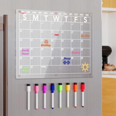 Imagem de Calendar Magnetic Dry Erase Board Neatsure 15x11 com 8 marcadores