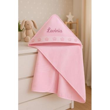 Imagem de Toalha de Banho Infantil Premium com Capuz, Bordada, personalizada com