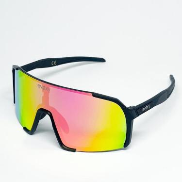 Imagem de Óculos de Sol Ciclismo Corrida Beach Tennis EVOXY Orbit Masculino Feminino Preto Lentes Vermelhas-Unissex