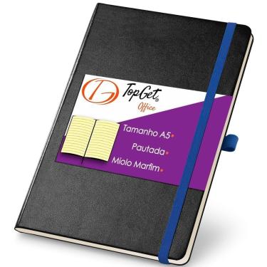 Imagem de Caderneta 13,7X21Cm 80Fls Pautada Soul Topget - Preto E Azul