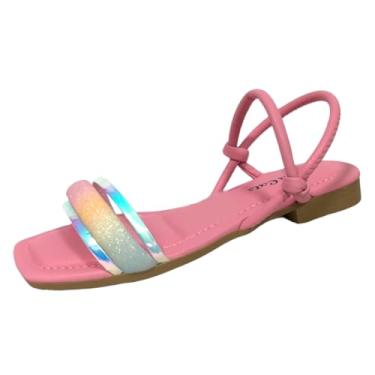 Imagem de Sandalia Rasteira com Tiras Holográficas Pink Cats V3121