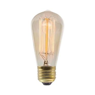 Imagem de Lâmpada Incandescente Retro Edison E27 220V/110V 40W Decoração De Ambi