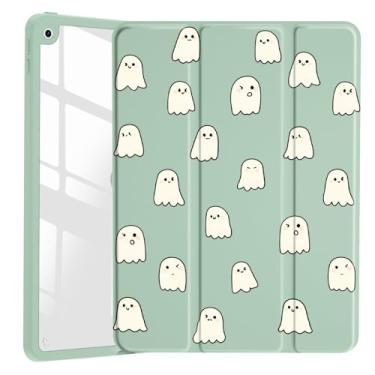 Imagem de VibrantFruitique Lindo fantasma assustador para iPad Air de 11 polegadas, M3 (2025)/M2(2024), iPad Air 5ª/4ª geração 11 polegadas, capa híbrida transparente para Halloween, com suporte de lápis e