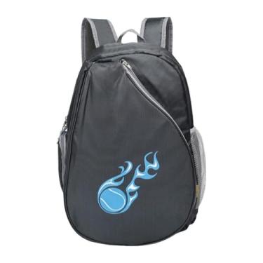 Imagem de Generic Saco de raquete de tênis para transporte com zíper, armazenamento à prova d'água, pás de pickleball, mochila para mulheres, jogadores, meninos, CINZENTO