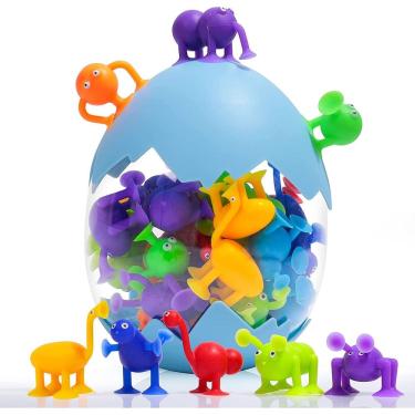 Imagem de Conj. Brinquedos Sucção com Design Casca Ovo - Alivia Stress e Ansiedade, Reutilizáveis e Laváveis, 3-5 Anos