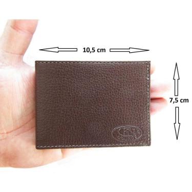 Imagem de Mini Carteira Masculina Compacta De Couro