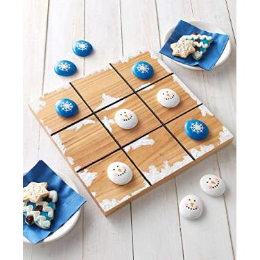 Imagem de The Lakeside Collection Christmas Tic-Tac-Toe - Snowman/Snowflake