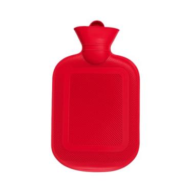 Imagem de Bolsa Térmica 1 Litro de Borracha para Água Quente e Fria – Alívio de Dores, Cólicas e Musculares, Vedação Segura e Reutilizável