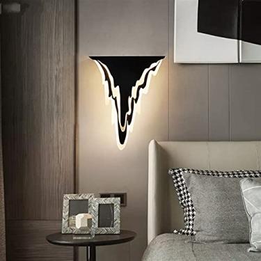 Imagem de Arandela moderna, 16W LED Lâmpadas de parede internas Quarto Luz de cabeceira Corredor Luzes de parede Arandela moderna Arandela de parede de alumínio acrílico (branco, frio (5500-7000K))