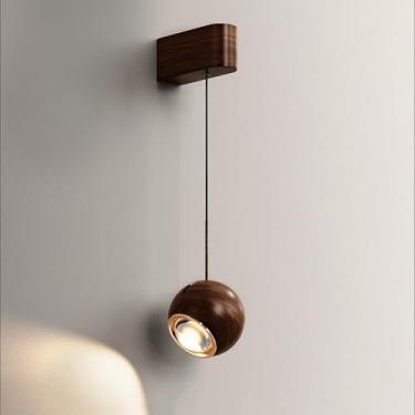 Imagem de Luminária de parede LED moderna Globe, luminária criativa de parede de alumínio Globe com cúpula de vidro transparente, 3 modos de cor, luminária de parede nórdica retrátil suspensa com fio,