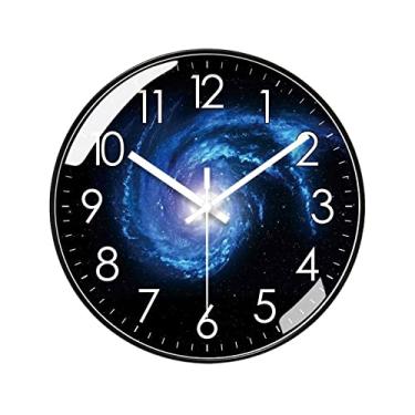 Imagem de WYUYIWH Relógio de parede 25.4 cm/30.5 cm/35.6 cm Moderno Minimalista e Moderno Relógio de Parede Casa Sala de Estar Quarto Relógio Silencioso Horloge Murale (Cor: Latão, Tamanho: 35.6 cm)