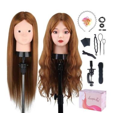 Imagem de Estrela da beleza Mannequin Head com 80% de cabelo humano real - Beaut