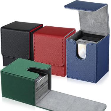 Imagem de Caixas de cartas de baralho Yookeer Leather para cartas de baralho col