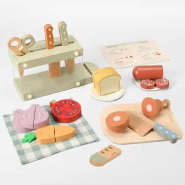 Imagem de Conjunto de facas Pretend Play Pithfor Play, acessórios de cozinha par