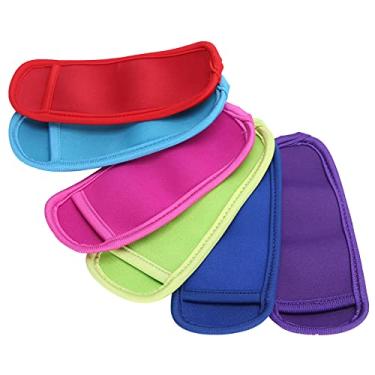 Imagem de RiToEasysports Conjunto de 6 Capas de Neoprene para Doces de Gelo para Festas e Piqueniques, Capas para Suporte de Ventosas de Doces de Gelo, Saco Reutilizável para Churrasco, Vermelho, Verde, Roxo,