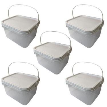 Imagem de Balde Para Seu Comércio 2.4L Transparente-Kit 5 Pçs