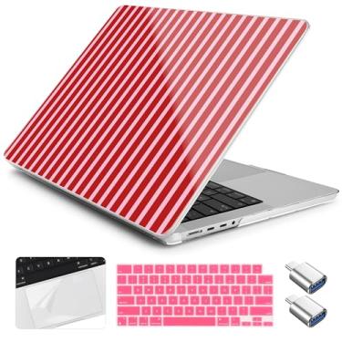 Imagem de Yebiseven Capa para MacBook Pro 16 polegadas 2025-2021 M4 A3403 A3186 M3 A2991 M2 A2780 M1 A2485 Pro Max, capa rígida de plástico, capa de teclado e protetor de trackpad e 2 adaptadores OTG
