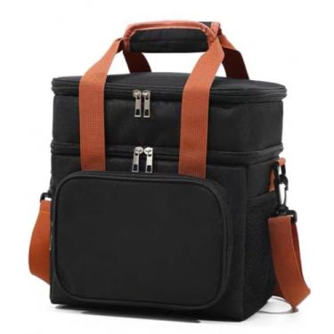 Imagem de Bolsa Térmica Portátil Com Isolamento Térmico De Desenho (PRETO-B250)