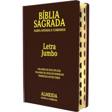 Imagem de Bíblia Evangelica Letra Grande Jumbo Com Harpa Cristã João F