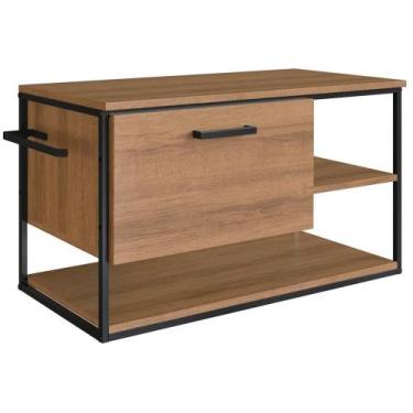 Imagem de Gabinete Suspenso Para Cuba Banheiro 1 Pt Basc P1007 Preto Mell Pp Pre