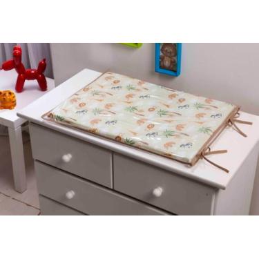 Imagem de Trocador para comoda de Bebê Safari Verde com Viés Caqui Castor - vari