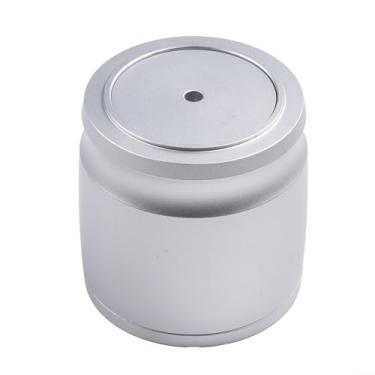 Imagem de Anel dosador prensado com tampa 58 mm liga de alumínio suporte de filtro de café copo dosador (prata)