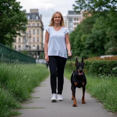 Imagem de Coleira de corda para cães, resistente, com alça acolchoada, fios refletivos, treinamento, caminhada, controle de tráfego ao ar livre, guia de corda de escalada