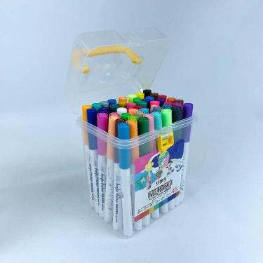 Imagem de Caneta Marcadora Marca Texto Hidrocor Para Pintura De Arte Aquarela Material Escolar Modelo cores 48