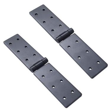 Imagem de Dobradiças ajustáveis resistentes para portão dobradiças para cercas de madeira portão de quintal preto (2)