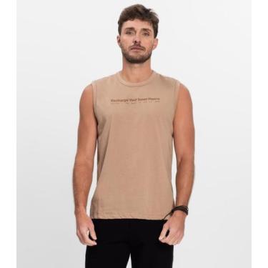 Imagem de Machão Plus Size Masculino em Meia Malha Diametro Marrom - Rovitex Plu