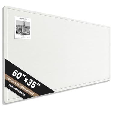 Imagem de Quadro de avisos grande, quadro de cortiça de feltro de 152 x 91 polegadas com 40 pinos, quadro de pinos de feltro dobrável, quadro de exibição de fotos com fita autoadesiva para escritório, casa