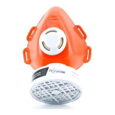 Imagem de Máscara Respirador 1/4 Facial com Filtro para Cabelereira Uso Profissional Proteção Contra Vapores Químicos
