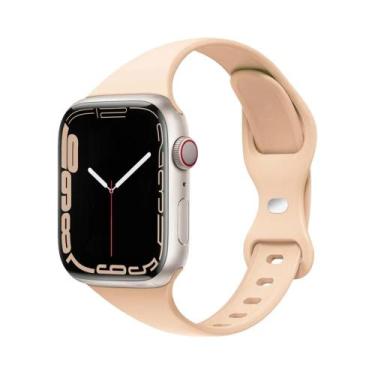 Imagem de Pulseira De Silicone Slim Para Apple Watch 45mm 44mm 40mm 41mm Bracele