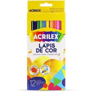 Imagem de Lápis de COR Sextavado 12 Cores Pacote com 06 - Acrilex