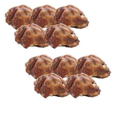 Imagem de Kit 10 Petisco cachorro Orelha Bovina para Caes mordedor natural desid