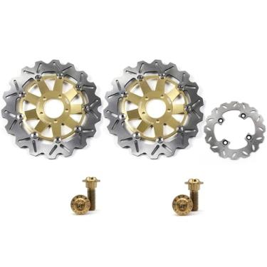 Imagem de Arashi Discos de freio dianteiros traseiros rotores com parafusos de montagem para Kawasaki Ninja ZX6R 1998-2001, Ninja ZX-6R ZX636 2002, Z750 2004-2006, Z750S 2005-2006, Z1000 2003-2006, peças de