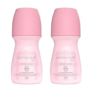 Imagem de Desodorante Giovanna Baby Roll-On Rosa 50ml - Embalagem com 2 Unidades
