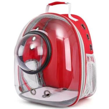 Imagem de Mochila de Transporte Pet Visor Bolha Panorâmico Lovely Vibe, amarela