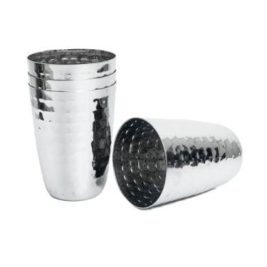 Imagem de Conjunto de copos de aço inoxidável de 118 a 325 ml, copos de metal, copos inquebráveis à prova de estilhaçamento para água, suco, leite, café, chá, cerveja gelada e coquetéis, copos empilháveis para
