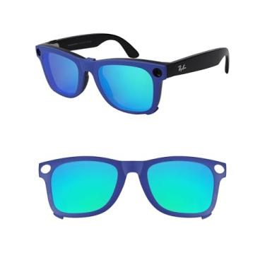 Imagem de HILEEN Clipe polarizado para Ray-Ban Meta Wayfarer RW4008 e Gen 2 RW4012 Grande 53-22 para homens e mulheres proteção UV - Verde