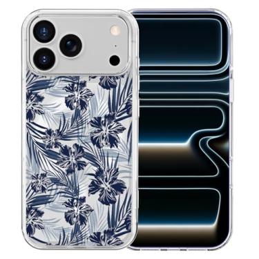Imagem de MAYCARI Capa original para iPhone 17 Pro Max compatível com ímã flores pretas desabrochando capa de telefone magnética transparente para meninas e mulheres capa protetora à prova de choque para Apple